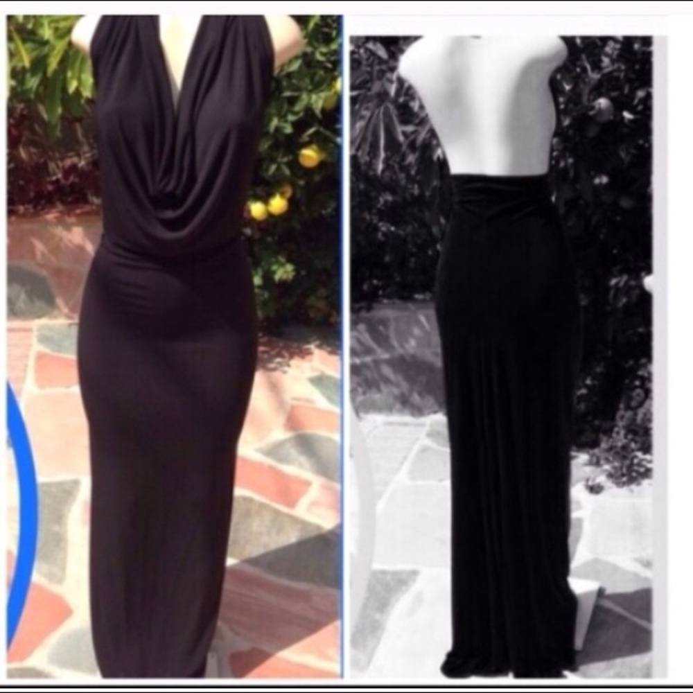 Black formal gown long never worn